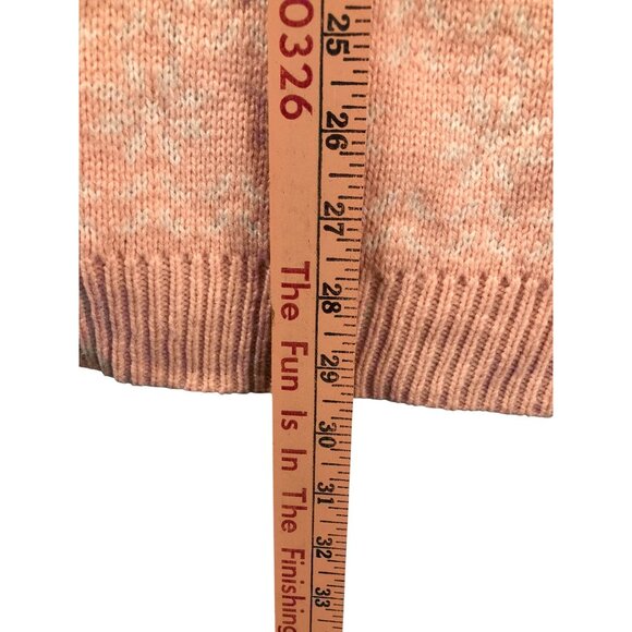 Christmas Sweater Size S Pink Cat Lady Black Snowflakes Cute Fun Oversized READ - Picture 5 of 8